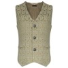 Pentagramme Palatine Men Cream Color Waistcoat 